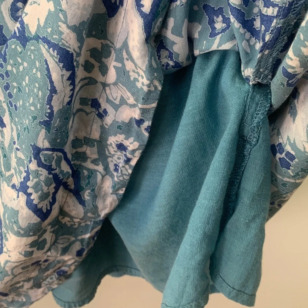 Free People Silver Sun Floral Blouson Dress